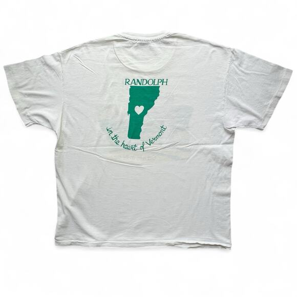 Vintage Obscure Randolph Heart of Vermont Whales Tails T Shirt Hanes Art Indie - Picture 2 of 13